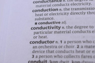 İngilizce Açıklama Sözlüğünün Kapanışı - iletkenlik