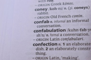 İngilizce Sözlüğün Kelime Kapanışı Tanımı - konfülasyon