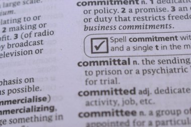 İngilizce Sözlük Sayfasını Sözcük Referansı ile Kapat - Bağlılık