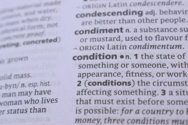 İngilizce Sözlük Sayfasını Sözcük Referansı ile Kapat - durum