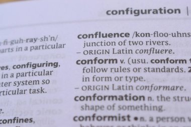 İngilizce Sözlük Kitabı Sayfası Sözcük Tanımının Kapanışı - Birliktelik