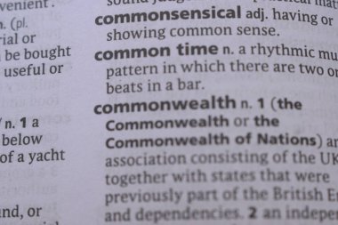 İngilizce Sözlük Kitabı Sayfası Sağduyulu Sözcükler Çeviri: