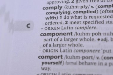 İngilizce Sözlüğün Kelimenin Kapanışı - bileşeni