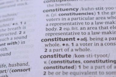 İngilizce Sözlük Kitabı Sayfası Seçmenlerin Sözcük Tanımlamasını Kapat