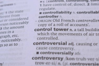 İngilizce Sözlük Sayfasını Kontrol Kulesi Sözlüğü Referansı ile Kapat