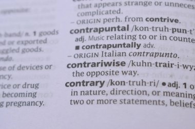 İngilizce Sözlük Sayfasını Sözcük Referansı ile Kapat - kontrariwise