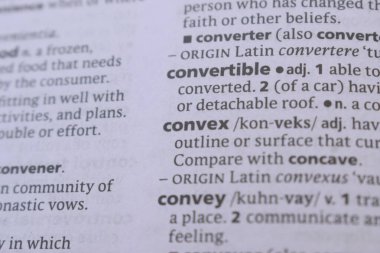 İngilizce Sözlük Sayfasının Detayları ve Üstü açılabilir Sözcüklerin Açıklaması