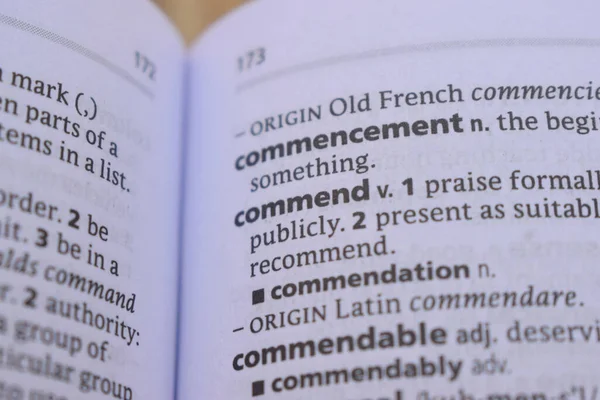 İngilizce Sözlük Sayfasının Detayları ve Sözcük Açıklaması - Takdir