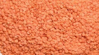 Kırmızı Mercimek Dönen Arkaplan Dokusu, Üst Görünüm Kusursuz Gıda Deseni