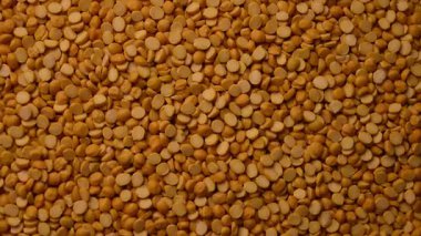 Chana Dal Üst Görünümü (Split Nohut - Bengal Gram) Dokulu Arkaplan Gıda Görüntüsü Dönüşümlü