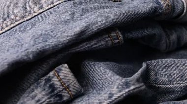 Blue Denim Jeans Dönen Kumaş Doku Görüntüsü