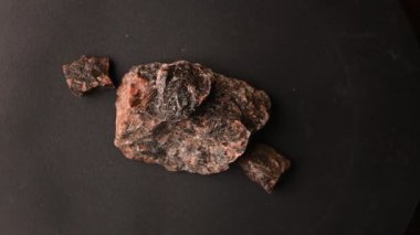 Siyah Arkaplanda Siyah Tuz Mutfak Görüntüsü Üst Görünümü