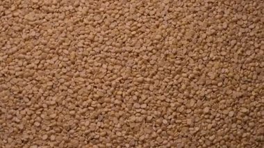 Urad Dal 'in Üst Görünümü (Kara Gram - Mercekleri Böl) Dokulu Gıda Görüntüsünde Dönüyor