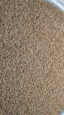 Desenli Gıda Dikey Görüntüsünde Dönen Susam Tohumlarının Üst Görünümü