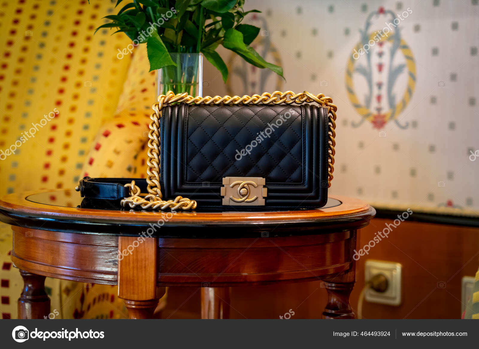 Venice Italy Jun8 2019 Black Leather Chanel Bag Chanel Boy – Stock  Editorial Photo © shuttersking #464493924