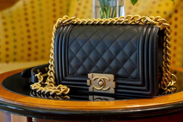chanel leather handbag