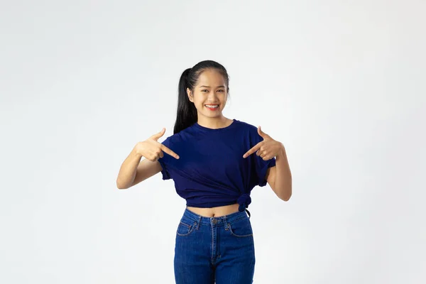 Confiante Bonito Ásia Estudante Sexo Feminino Tem Perfeito Conselho Dar — Fotografia de Stock