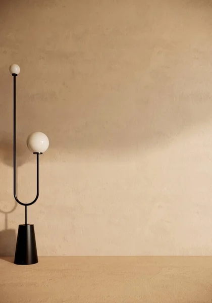 Raumgestaltung Japanischen Stil Mit Lampe Rendering Vertikaler Hintergrund — Stockfoto