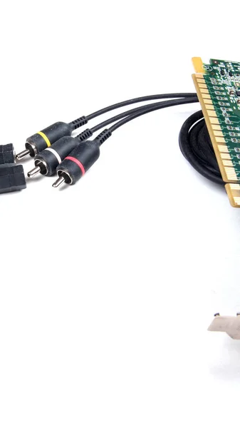 Elektronica Industrie Bordmodule Witte Achtergrond Elektronische Component Voor Verschillende Apparaten — Stockfoto