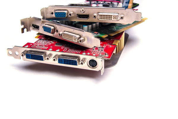 Электроника, промышленность, Доска модуль, белый фон электронный компонент для различных устройств, копировальное пространство, изолированные