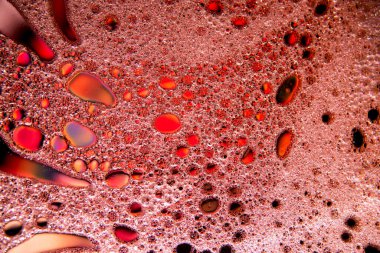 Su kabarcıkları kapanır - soyut renkli arkaplan, desen, doku