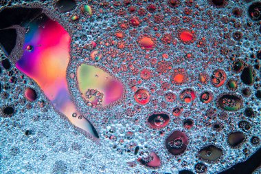 Su kabarcıkları kapanır - soyut renkli arkaplan, desen, doku