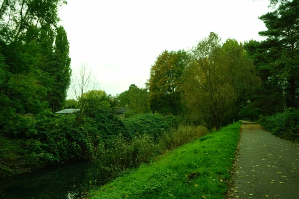 Herbstlandschaft Einem Malerischen Naherholungsgebiet Berlin Deutschland — Stockfoto