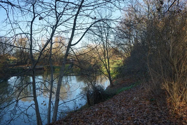 Vackert Höstlandskap Ett Pittoreskt Rekreationsområde Berlin Tyskland — Stockfoto