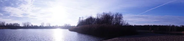 Panorama Fotografico Bellissimo Paesaggio Con Una Vegetazione Incredibile Nelle Vicinanze — Foto Stock