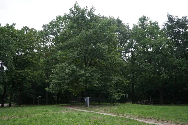 Schwabenplatz Dinlenen Berlinliler Için Banklar Marzahn Hellersdorf Berlin Almanya — Stok fotoğraf