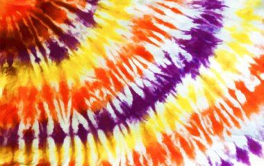 Boya arkaplanı Geometrik desen çizimi Vektör çizimi Shibori Soyut batik fırça pürüzsüz ve tekrarlanan desen tasarımı Spiral Kaleydoskop Parlak Kırmızı Gökkuşağı Sarı