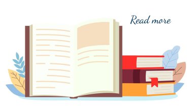 Daha fazla kitap okuyun Eğitim öğrenme kavramını masa vektörü illüstrasyonunda edebiyat akademik arşivi yığınları veya ders kitabı yığınları ile okuyun. Bilgi ve öğrenme kavramı tasarımı