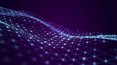 Bilgilerin yapısal bağlantısı. Ağ bağlantısında veri transferi. Soyut veri arkaplanı. Üç Boyut