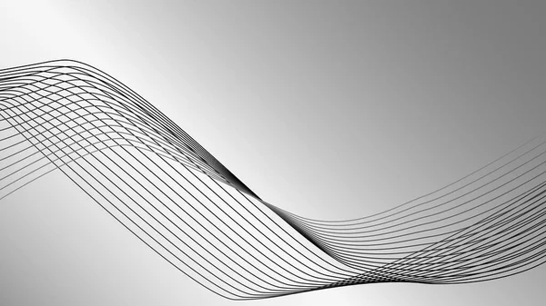 带灰度半色调的抽象背景 矢量动态波 — 图库矢量图片
