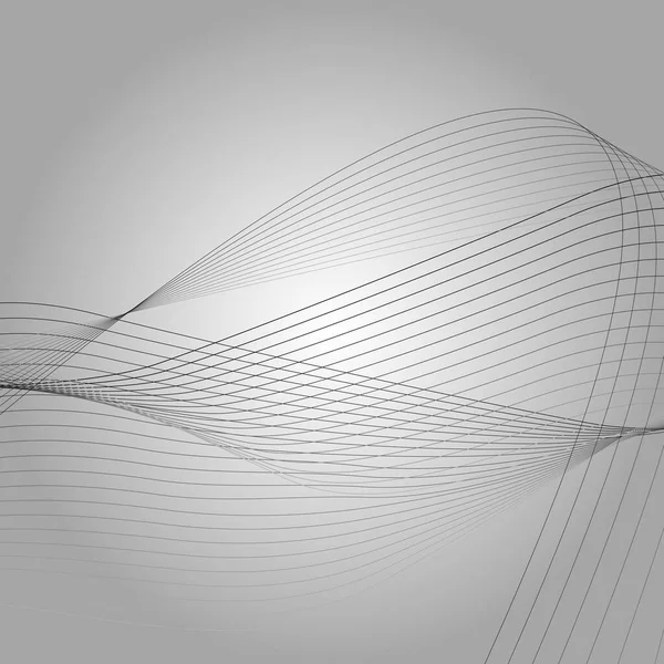 Sfondo Astratto Con Mezzitoni Grigi Onda Dinamica Vettoriale — Vettoriale Stock