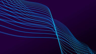 Soyut ses parçacıkları dalgası. Müzik için dengeleyici. Sinyal iletimi. Üç Boyut