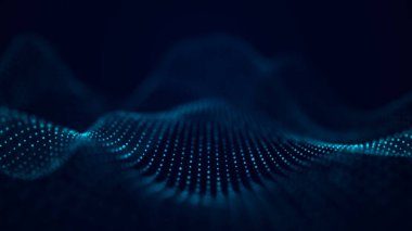 Teknolojik dalga. Dijital arka plan. Büyük veri görselleştirmesi.