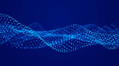 Teknolojik dalga. Dijital arka plan. Büyük veri görselleştirmesi.