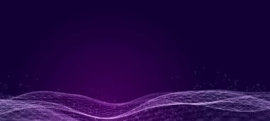 Soyut dijital arkaplan. Ağ bağlantısı yapısı. Büyük veri. Fütürist soyut dalga.