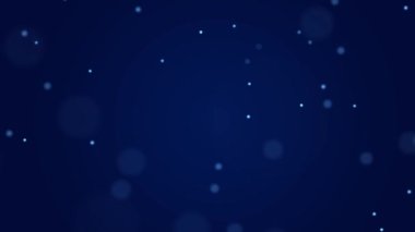 Uzayda hareket eden noktaların soyut arkaplanı. Bilgi alışverişi. 3B kusursuz döngü.