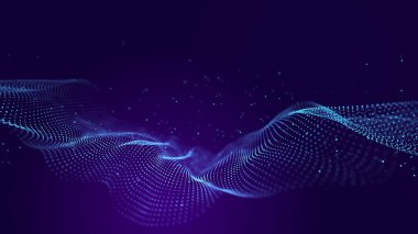 Bilgi Teknolojisi. Dijital arka plan. Büyük verilerin 3 boyutlu görüntülenmesi. 3d