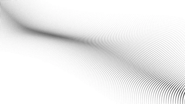 Eine Welle Bewegter Teilchen Abstrakter Vektor Illustration — Stockvektor