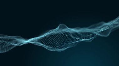 Geleceğin dalgası. Büyük verilerin 3 boyutlu görüntülenmesi. Analitik sunum 3D görüntüleme. Kusursuz döngü.