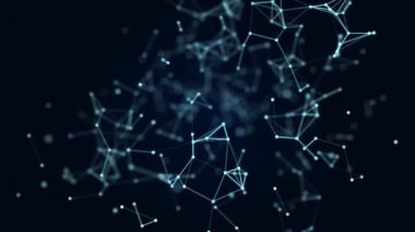 Veri bağlayıcı hücreler. Dijital engelleme zinciri konsepti ve bilgi iletim sistemi. 3B görüntüleme.