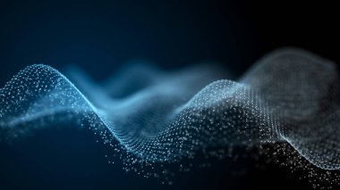 Soyut teknoloji akışı geçmişi. Dijital dinamik dalga. Ağ bağlantısı yapısı. Üç Boyut .