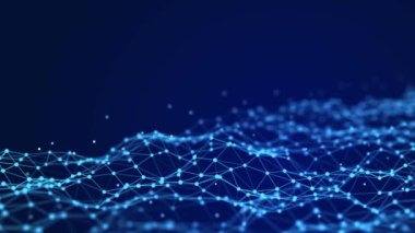 Bilgilerin yapısal bağlantısı. Ağ bağlantısında veri transferi. Soyut veri arkaplanı. 3B Kusursuz döngü.