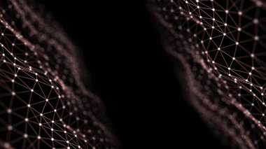 İnternet teknoloji ağı. Tekrarlanan veri ile soyut arkaplan. 3d .