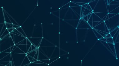 İnternet teknoloji ağı. Tekrarlanan veri ile soyut arkaplan. 3B kusursuz döngü.