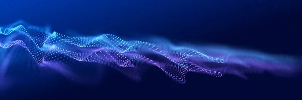 Футуристична Хвиля Абстрактний Технологічний Фон Візуалізація Великих Даних Аналітична Презентація — стокове фото
