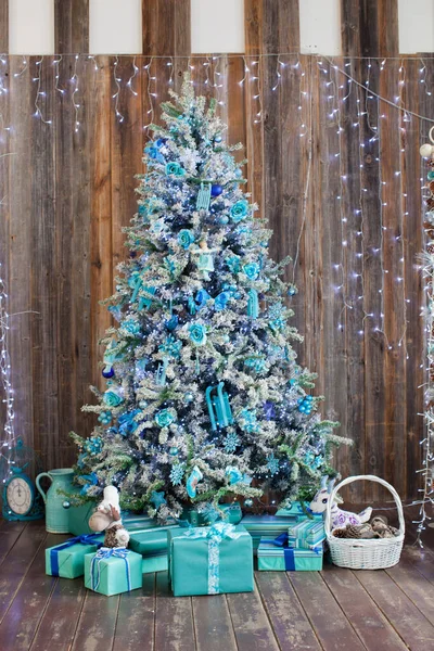 Karácsonyfa kék színű. — Stock Fotó